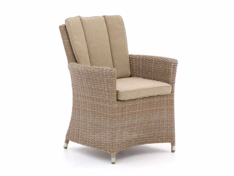 Intenso Furniture Adriano Dining Tuinstoel met Armleuningen - Polyrattan - Beige