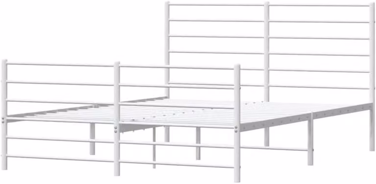 Wit metalen bedframe voor volwassenen, 160 x 200 cm