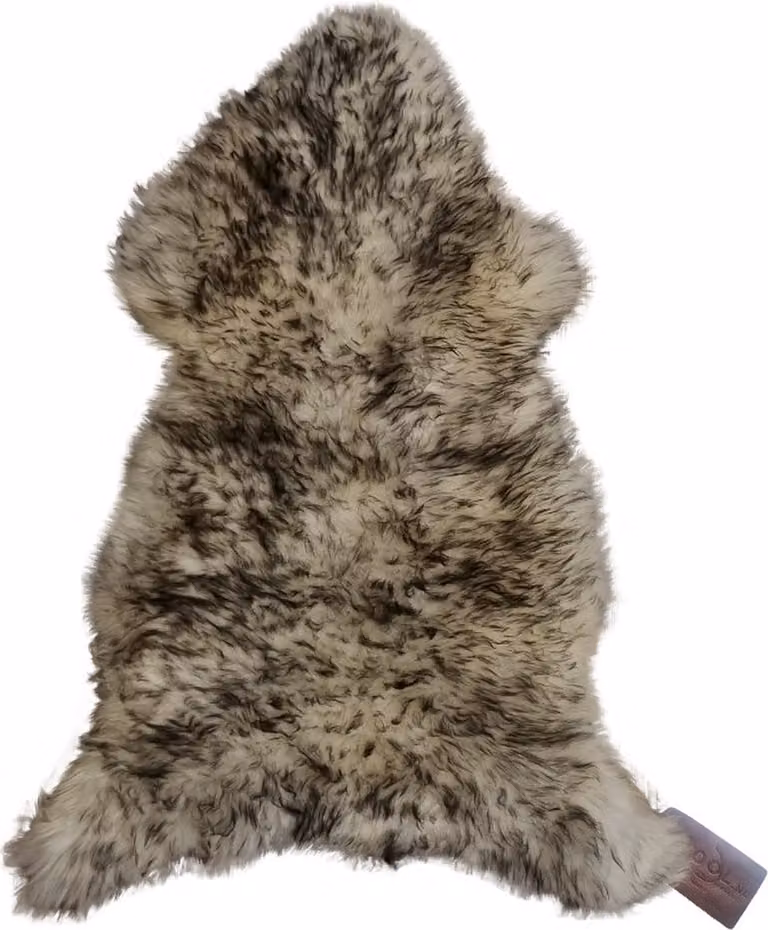 WOOOL Schapenvacht Moeflon XS Zwart Wit Gemêleerd - 80 cm