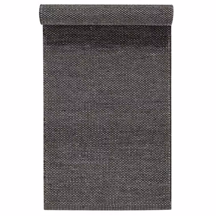 Scandi Living Lea wollen vloerkleed naturel grijs B/D: 80 x 240 cm