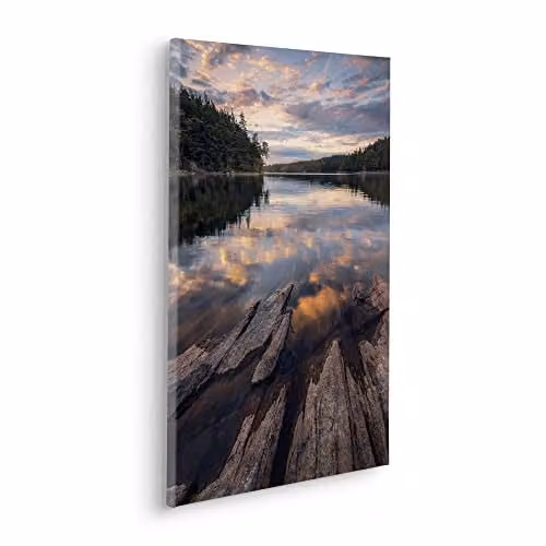 Komar Keilrahmenbild Swedish Structures - Canvasfoto met Landschapsmotief - Multicolour - B: 40 cm, H: 60 cm