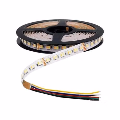 V-TAC VT-5050 LED-strip 24V, 5 meter, 24W/meter, 60 LED/meter, kleurveranderend (3-in-1 + RGB-multicolor), IP20
