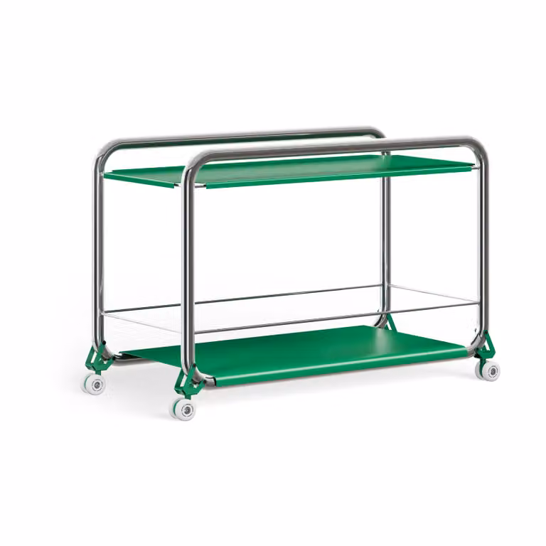 Lammhults Tension rolwagen Chroom - groen