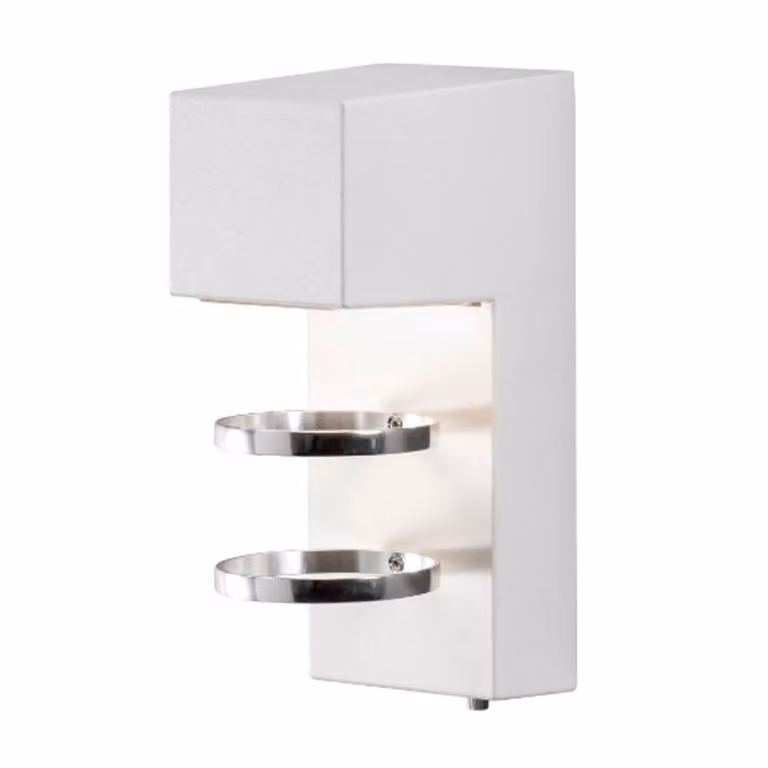 Konstsmide Acerra LED wandlamp voor in de tuin, wit aluminium