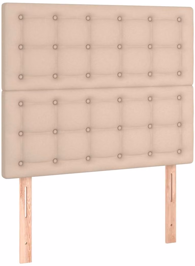 vidaXL Hoofdbord cappuccino kunstleer B/D/H: 100 x 5 x 118/128 cm