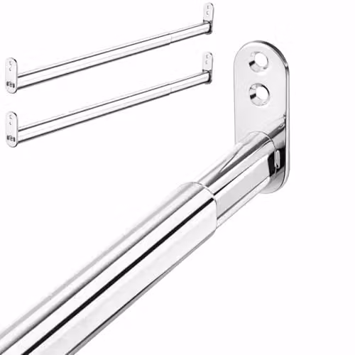 SOTECH Set van 2 Chromen Ovale Uitschuifbare Kaststangen, 900-1100 mm
