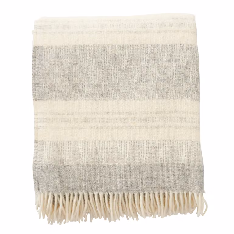 Klippan Yllefabrik Freja wollen plaid Grijs