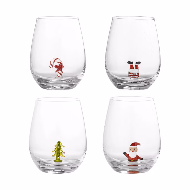 Bloomingville Misa drinkglazen, transparant, 560 ml, set van 4
