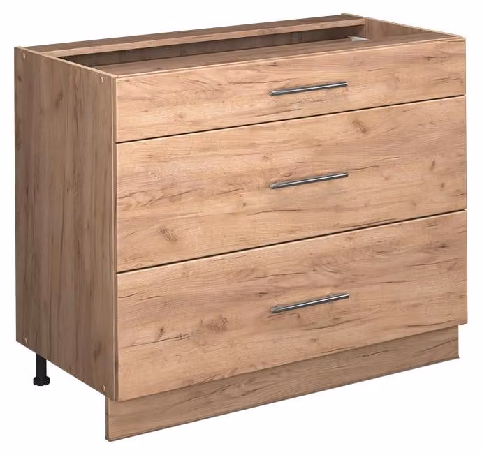 Vicco Keukenonderkast Fame-Line Goudkleurig Eiken, Model 61634, Breedte: 100 cm