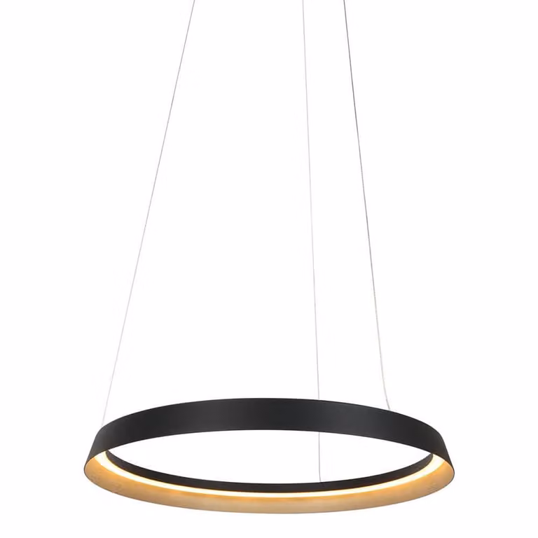 Steinhauer Ringlux Hanglamp zwart LED dimbaar hoogteverstelbaar Ø 60cm