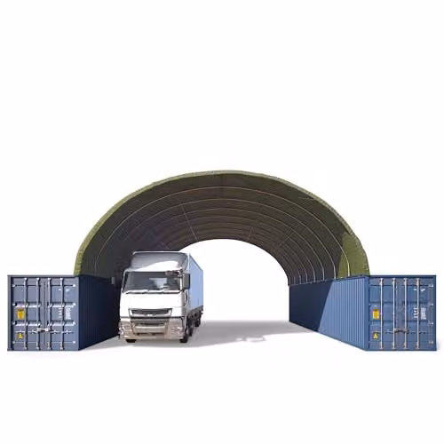 PRIMEtex Container overkapping 10 x 12 m, donkergroen