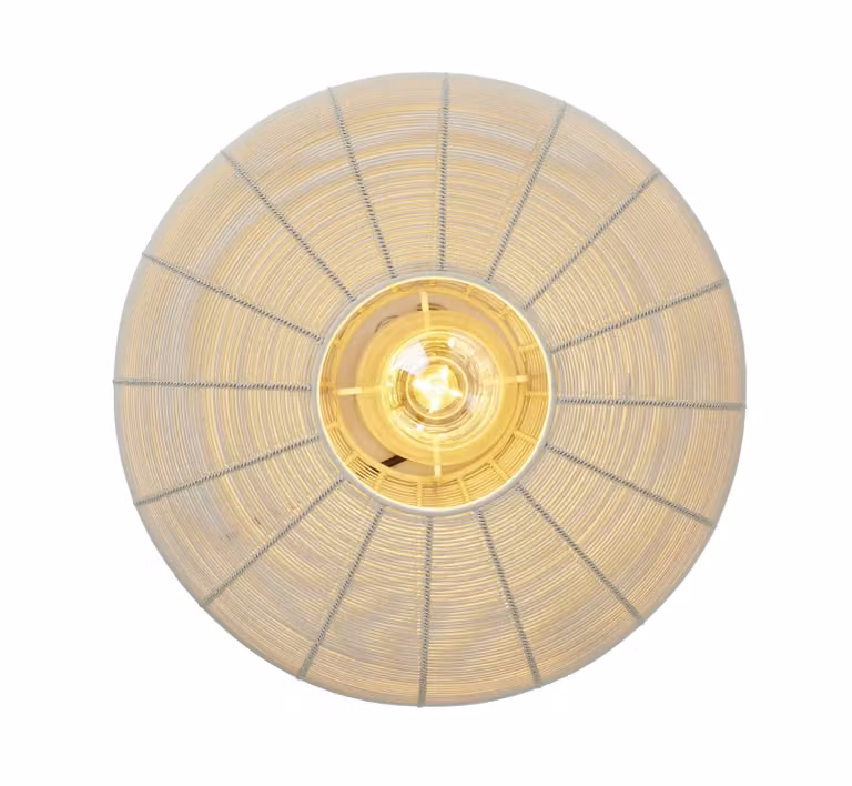 Light & Living Bahoto Metalen Plafondlamp - Beige - B/D/H: 40 x 40 x 17 cm
