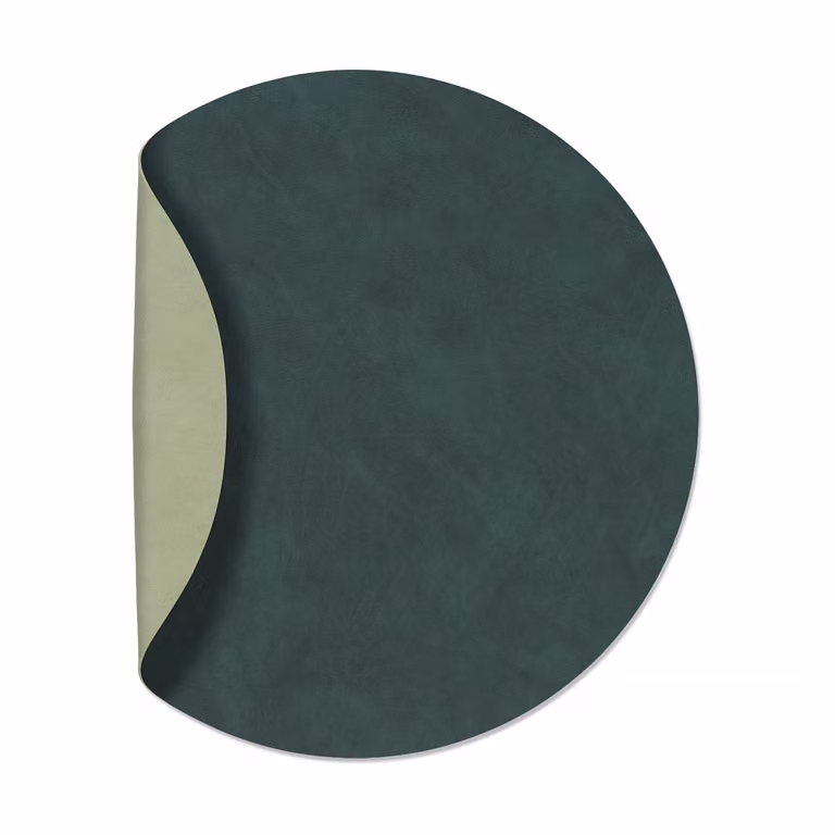 LIND DNA Nupo placemat circle keerbaar XL Dark green-olive green