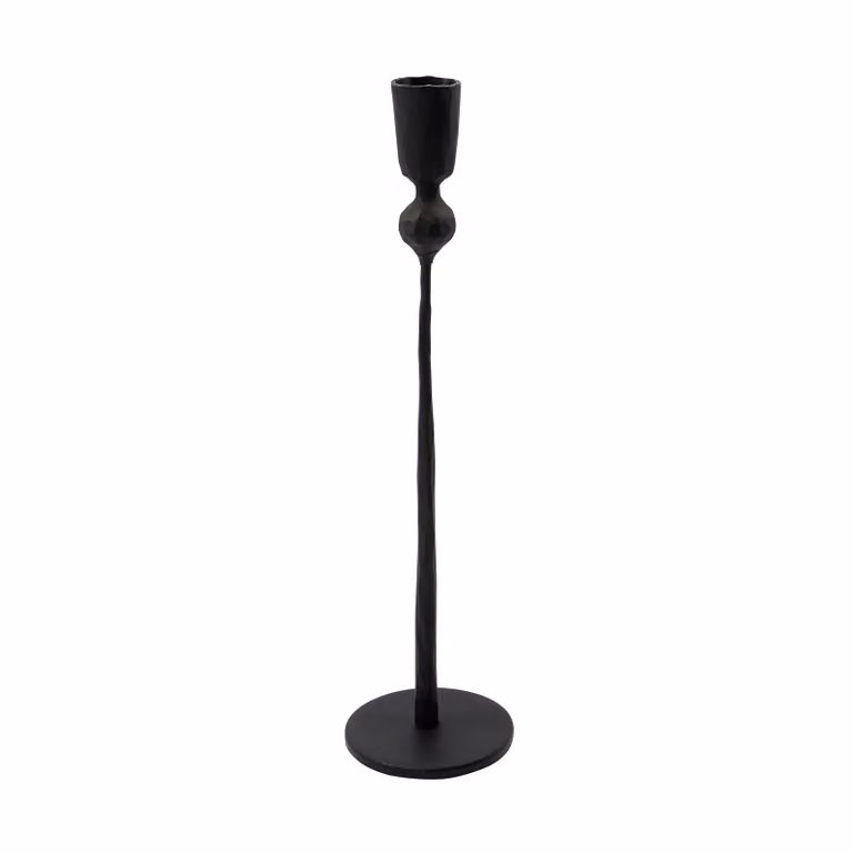 House Doctor Trivo kandelaar voor stompkaarsen, Zwart, Hoogte: 29 cm
