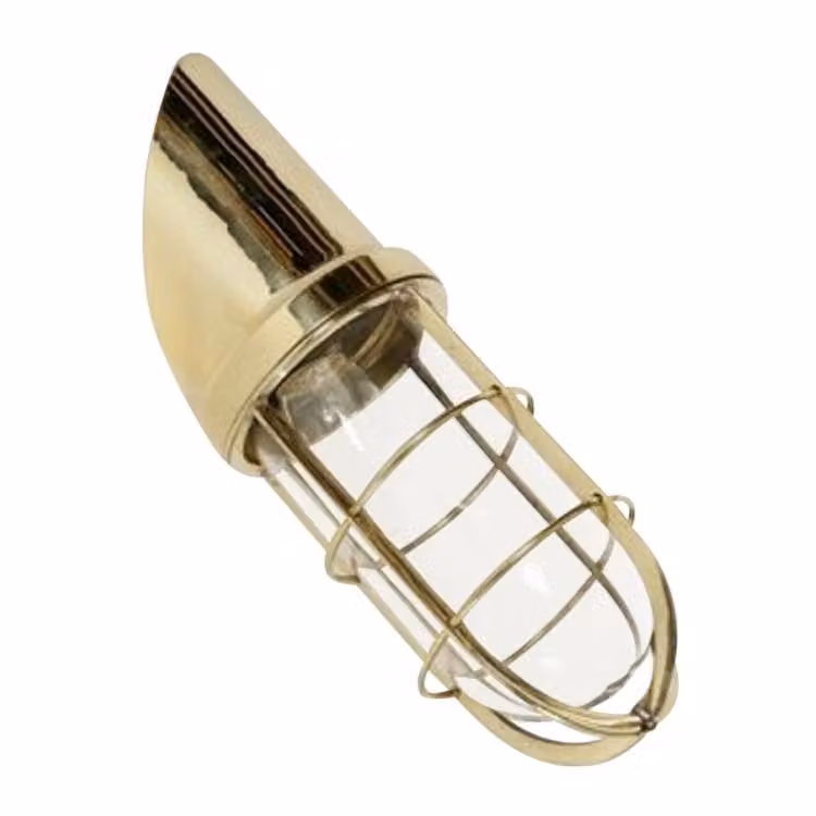 Limehouse Wheelhouse Angle Muurlamp voor buiten - Koper gevlamd