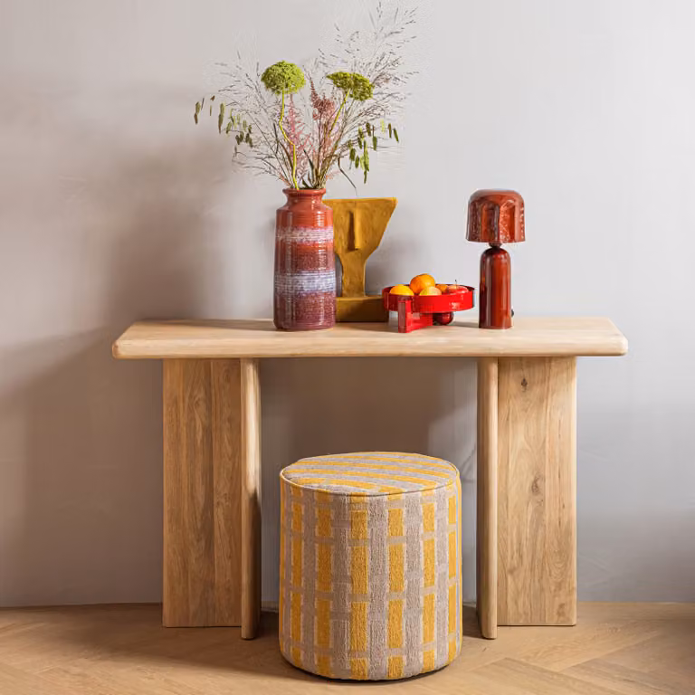 WOOOD Sidetable Ato Mangohout, Naturel, H 135 x B 80 x D 40 cm