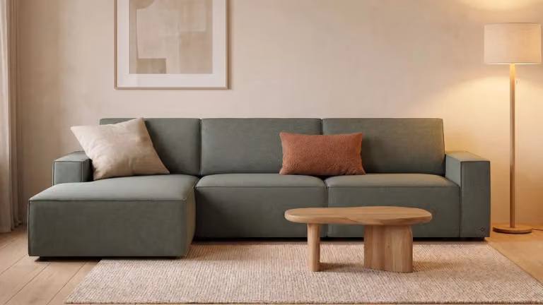BRUNO® Lounge hoekbank Aurora forest groen met opbergruimte en logeerbed