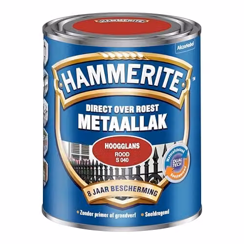 Hammerite Metaallak Hoogglans - Rood - 0,75 l