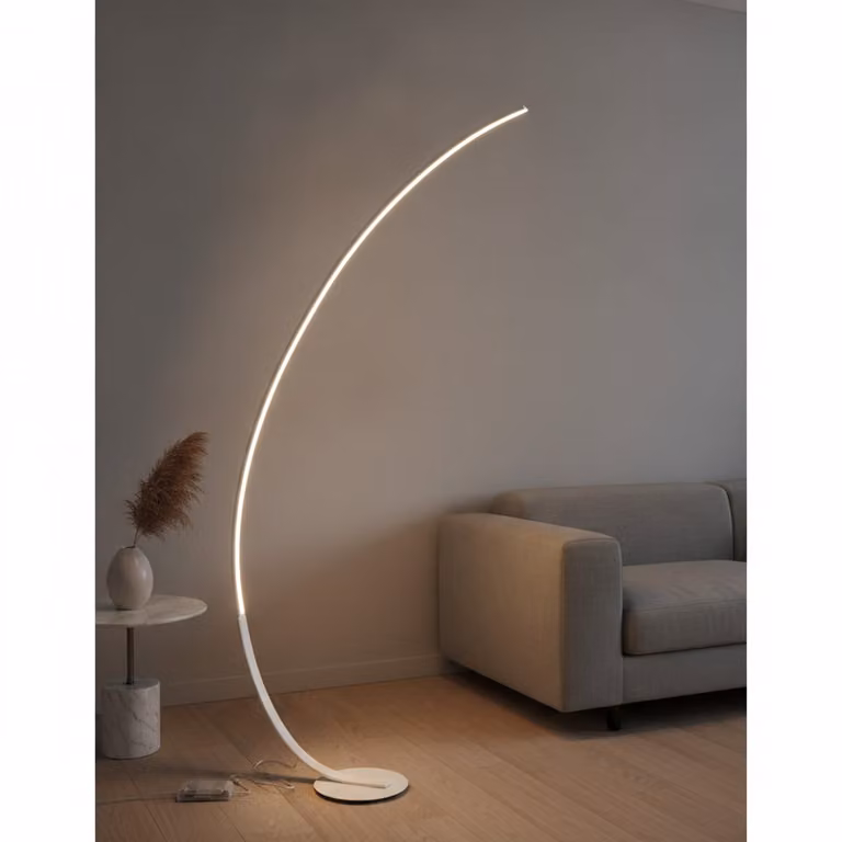 Lyora Vloerlamp wit modern met dimbare LED warm wit licht