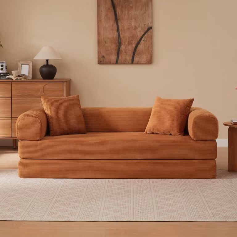 Zubaliya 3 Zits Modulaire Slaapbank - Moderne Opvouwbare Sofa Bed met Comfortabele Schuimvulling voor Woonkamer of Slaapkamer