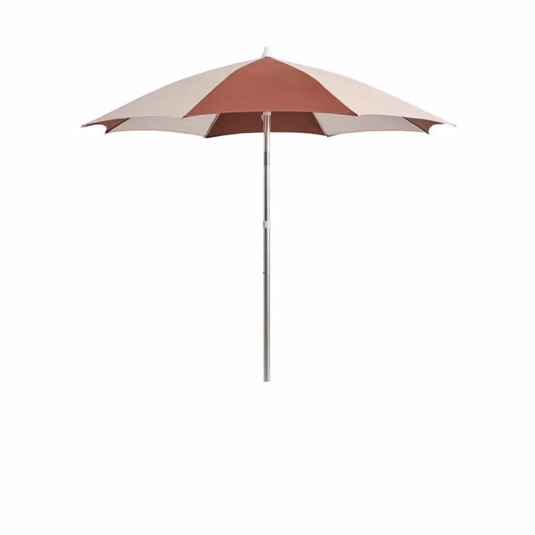 HAY Terrazza Octagon parasol Off-white-burgundy multicolour