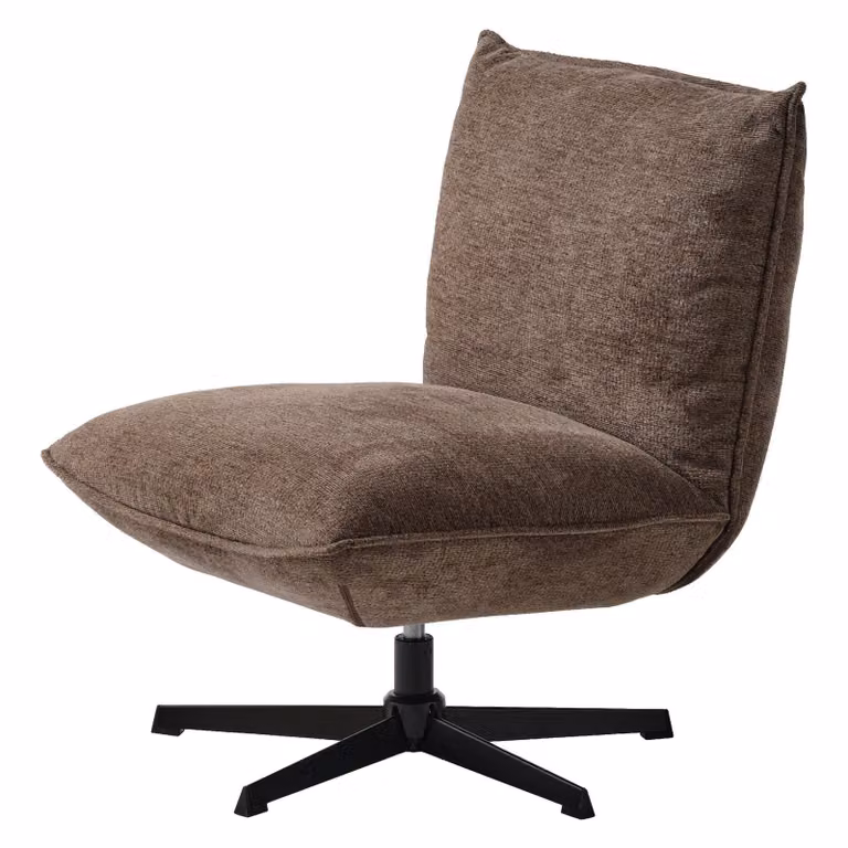 Nest of Nora Draaifauteuil Envik - Chenille - Chocoladebruin