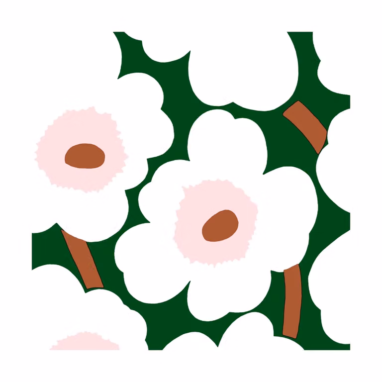 Marimekko Unikko servet 20-pack Dark green 33 x 33 cm