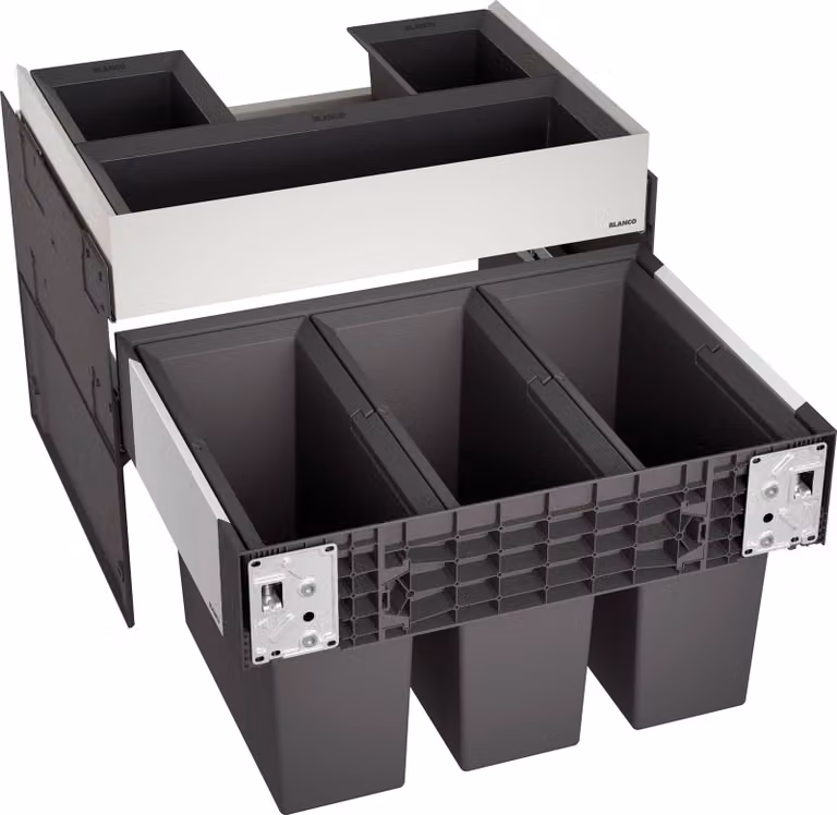 Blanco Select II 60/3 Orga afvalsysteem, 45 liter (3 x 15 liter), geschikt voor kastbreedte 60 cm