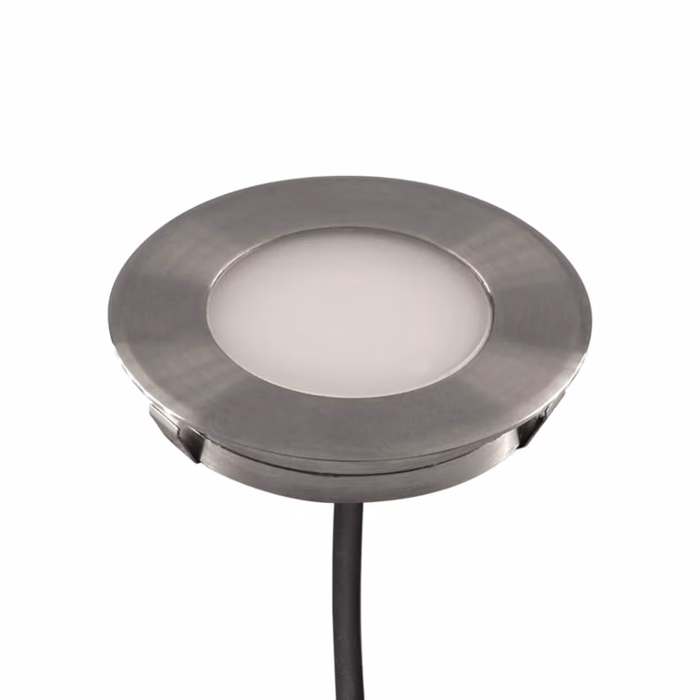 EVN L67101002 LED Grondspot Inbouwlamp, Warm Wit, Grijs/Zilver, Diameter: 6 cm