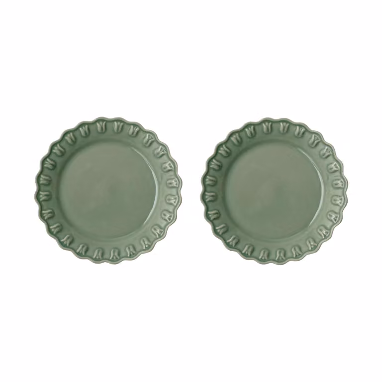 PotteryJo Tulipa bordje Verona green Ø20 cm 2-pack