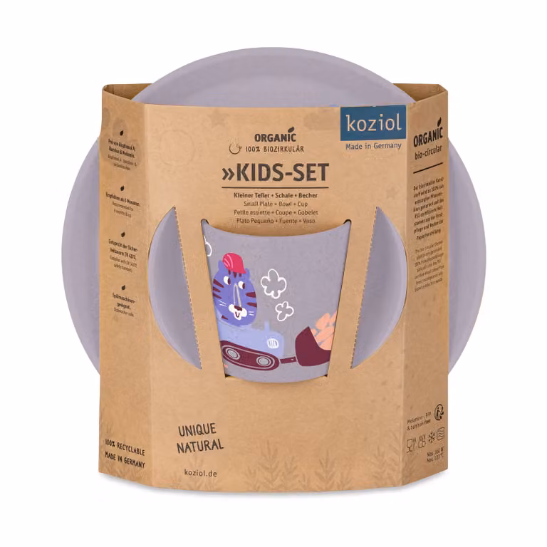 Koziol Connect 3-delig kinderservies Vrachtwagens multicolour melamine