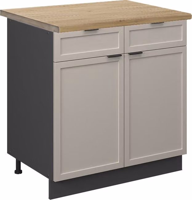 Vicco Keukenonderkast Fame-Line GrijsBeige Eik Model 50261 Breedte: 80 cm
