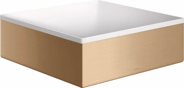 AXOR Suite Wastafelblad voor wastafel en bad, Bruin geborsteld brons, B: 28,5 cm x D: 28,5 cm
