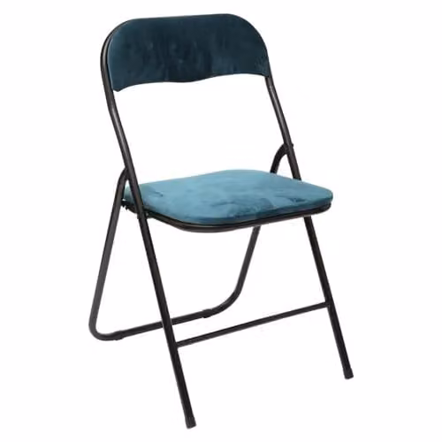 Eazy Living Fluwelen Klapstoel Baard Blauw