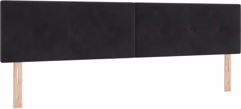 vidaXL LED Hoofdbord met LED-stripverlichting Zwart Fluweel 200 cm