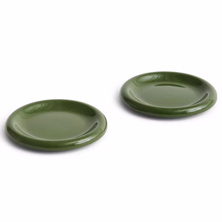 HAY Barro bord Green, Ø18 cm, 2-pack