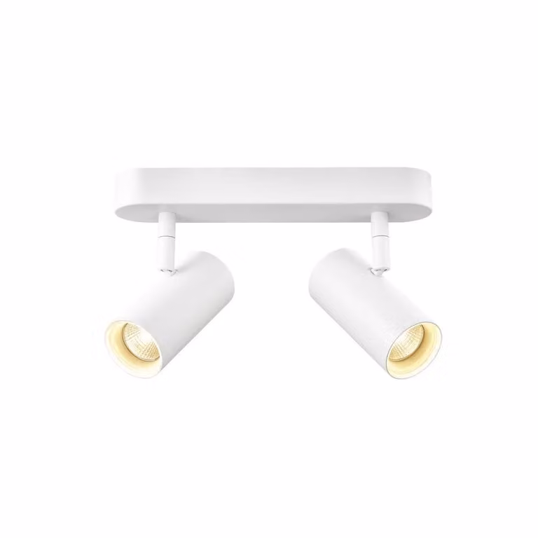 Noblo Opbouwspot wit 2-lichts 2700K warm wit aluminium