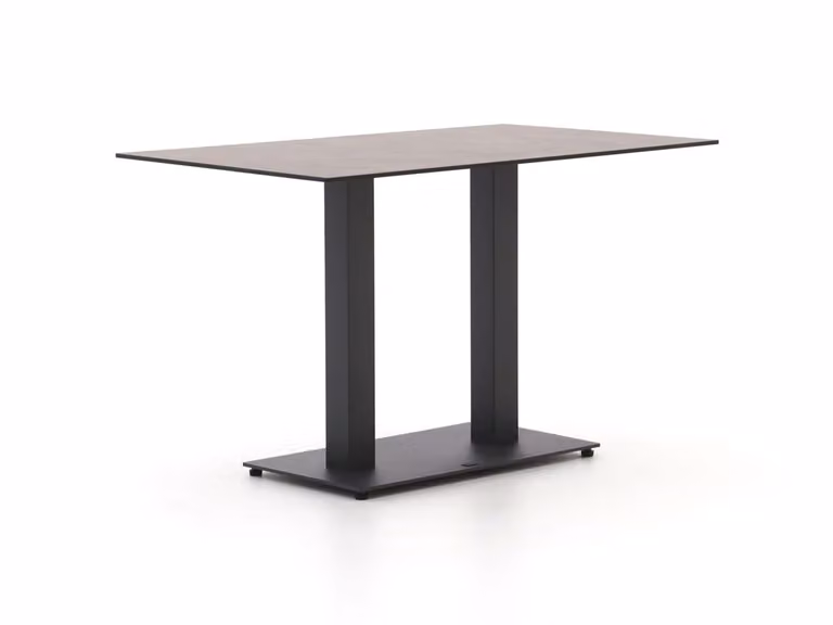 Rechthoekige Forza Furniture tuineettafel in bruin met aluminium onderstel en kunststof blad