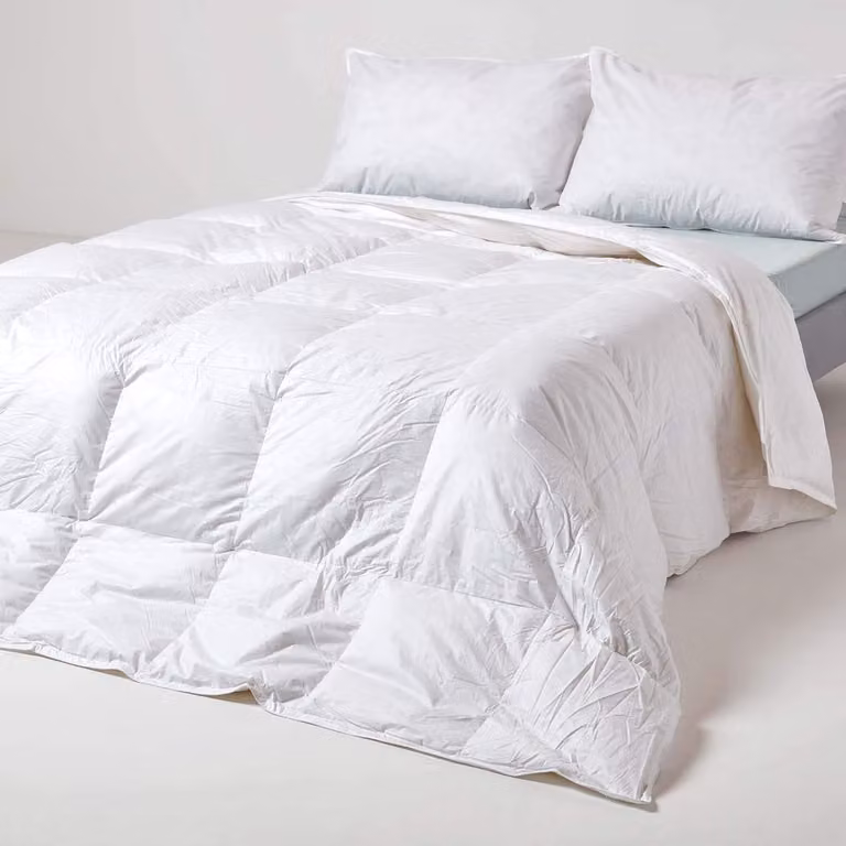 Homescapes Luxury Eendendons Dekbed 200 x 200 cm – Warmteklasse 1 – Katoen 300TC – Wit