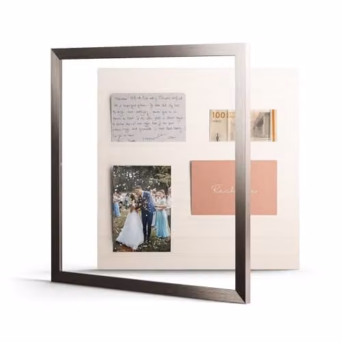 Deknudt Frames XXL collagelijst voor meerdere foto's met afneembare voorkant, zilver, 40 x 40 cm