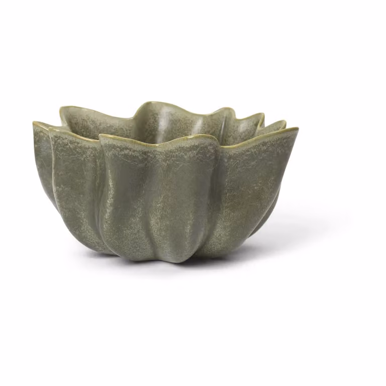 Ferm Living Nium schaal, keramiek, Dark Sage, Ø 36 cm