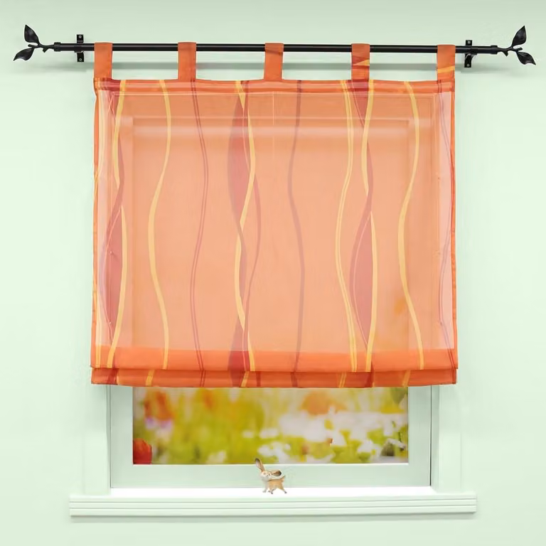 Oranje Vouwgordijn - Halftransparant Raambekleding voor de Woonkamer - 1 stuk