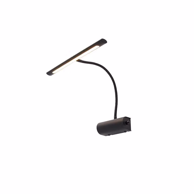 Qazqa Moderne Wandlamp Zwart met Dimbare LED en Instelbare Lichtinval