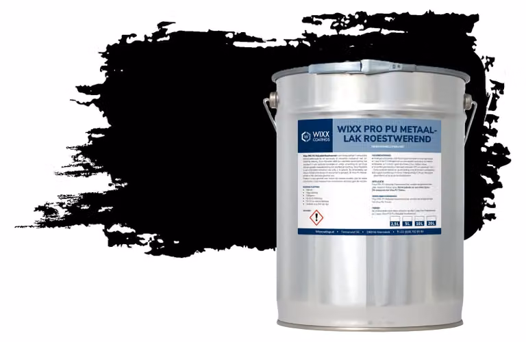 Wixx PRO Polyurethaanlak Roestwerend - RAL 9005 Gitzwart - 10L