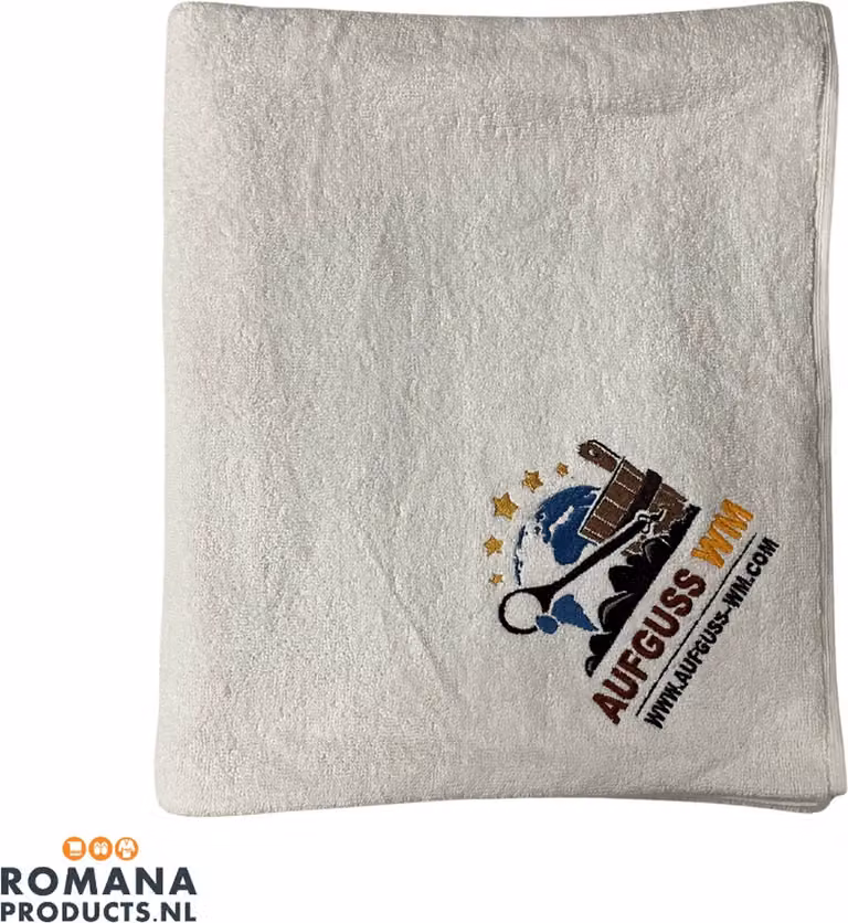Aufguss Wapperdoek Open voor Sauna en Wellness - Wit - B: 100 cm, L: 150 cm
