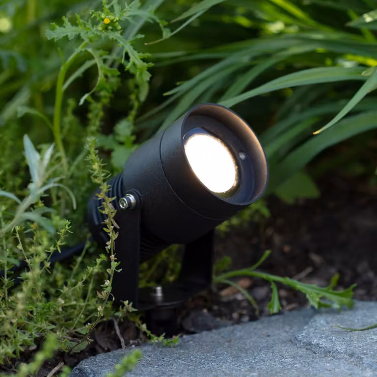 Markslöjd Modern LED Tuin Spot Black Aluminium 15W Dimbaar IP44