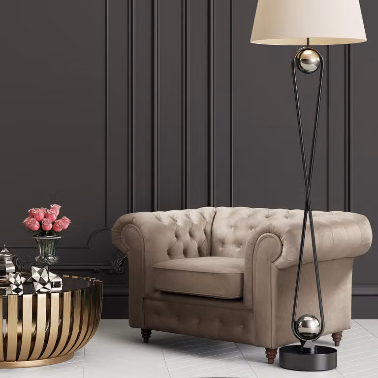 home24 Valeria Fauteuil beige Microvezel B: 128 cm, D: 75 cm, H: 91 cm