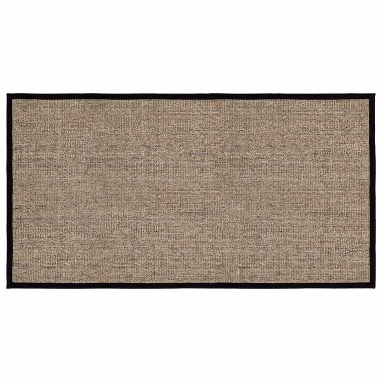 Dixie Jenny Sisal deurmat natuur-zwart 80 x 150 cm