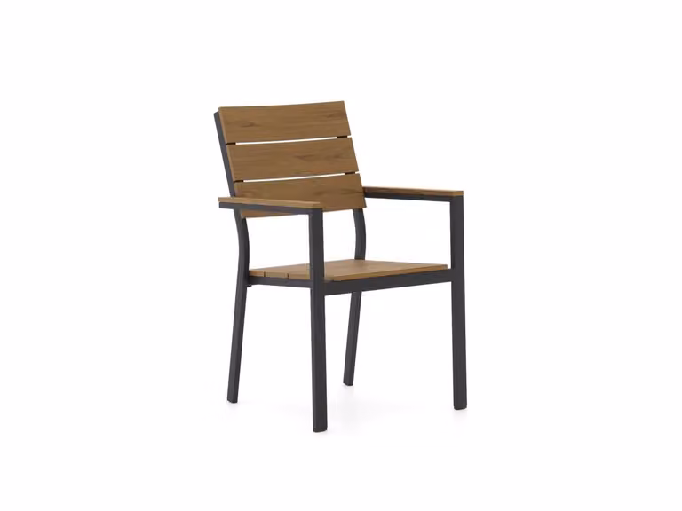 Bellagio Fidenza Dining tuinstoel met armleuningen - Grijs - Polywood