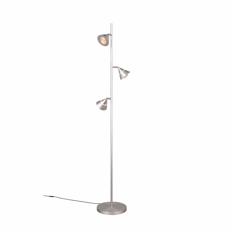 Trio Vloerlamp Romeo in zilver metaal